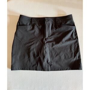 Eddie Bauer Black Mini Skort Skirt Size 10 Golf Tennis Activewear Pockets
